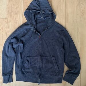 Polo by Ralph Lauren Men's Dark Gray Zip-Up Hoodie